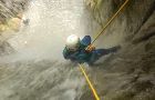 Grand rappel de la cascade Balme à Magland en Haute-Savoie