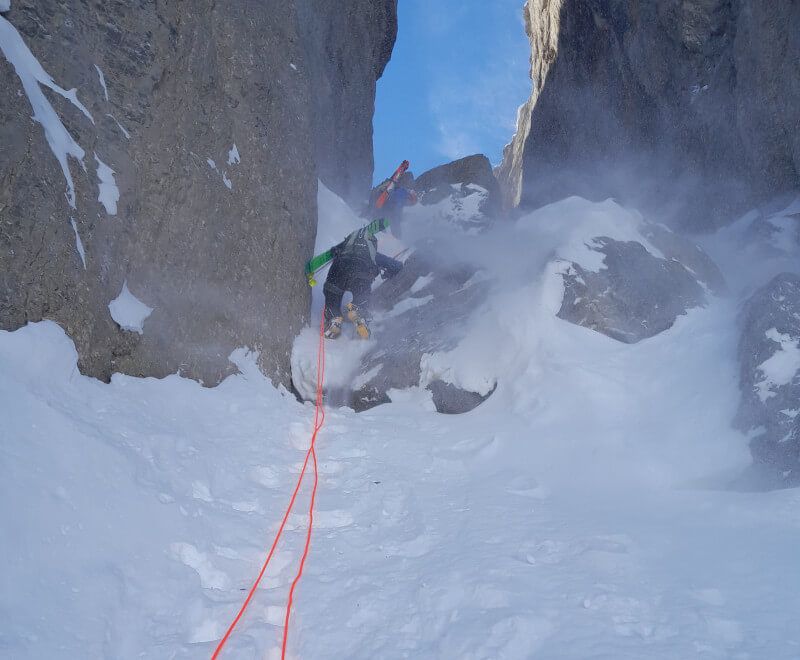 Couloir de la mitraille à Passy