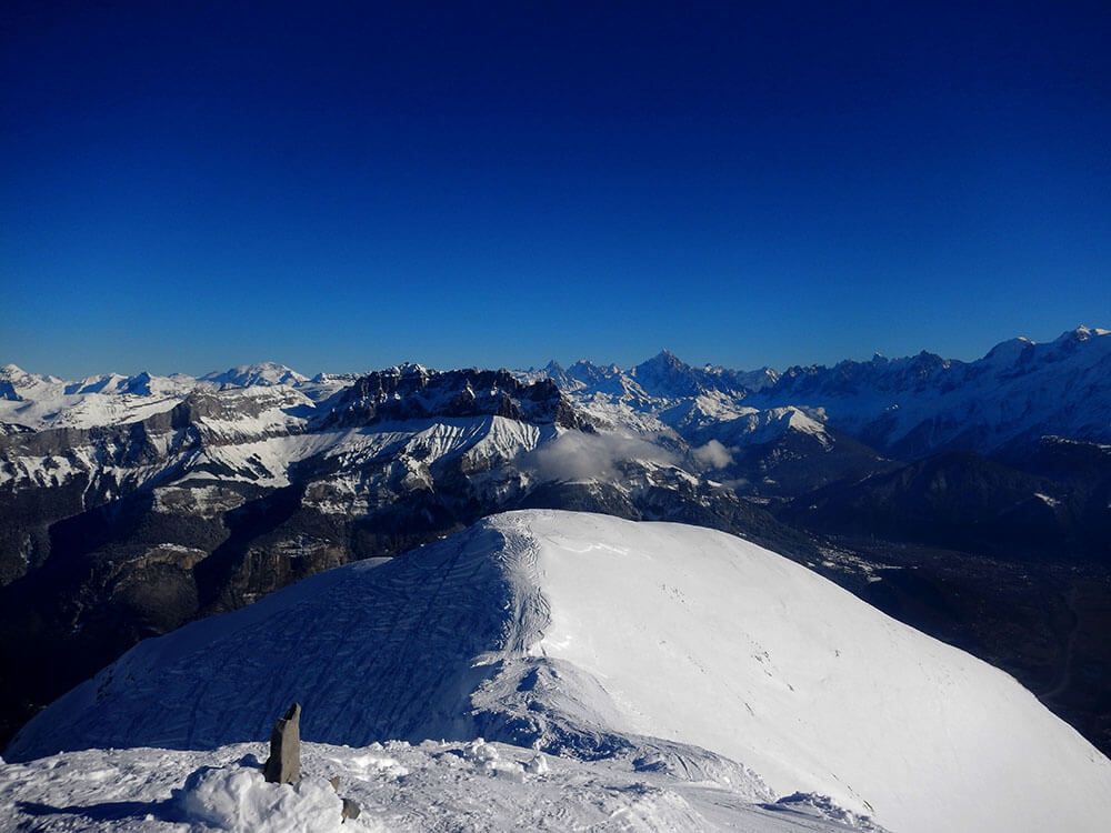 Ski de rando : le Sommet des 4 têtes (Sallanches, Haute-Savoie, massif des Aravis)